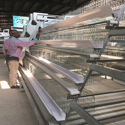 Chicken Raising A Frame Layer Cages , 3-4tier SONCAO Layer Poultry Farm Cage